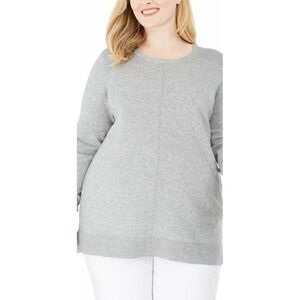 ‎Gray Heather Plus-Size Soft Lightweight Sweater 0X